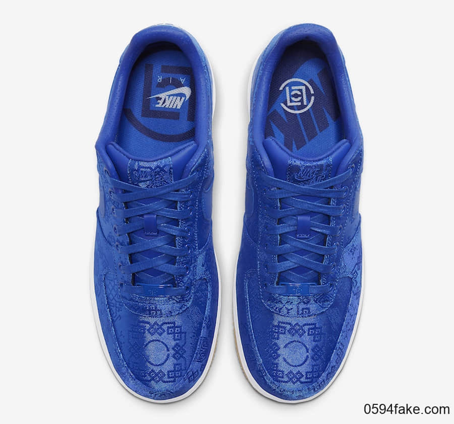 蓝丝绸 CLOT x Air Force 1 Low刮开鞋面曝光!后天发售! 货号:CJ5290-400