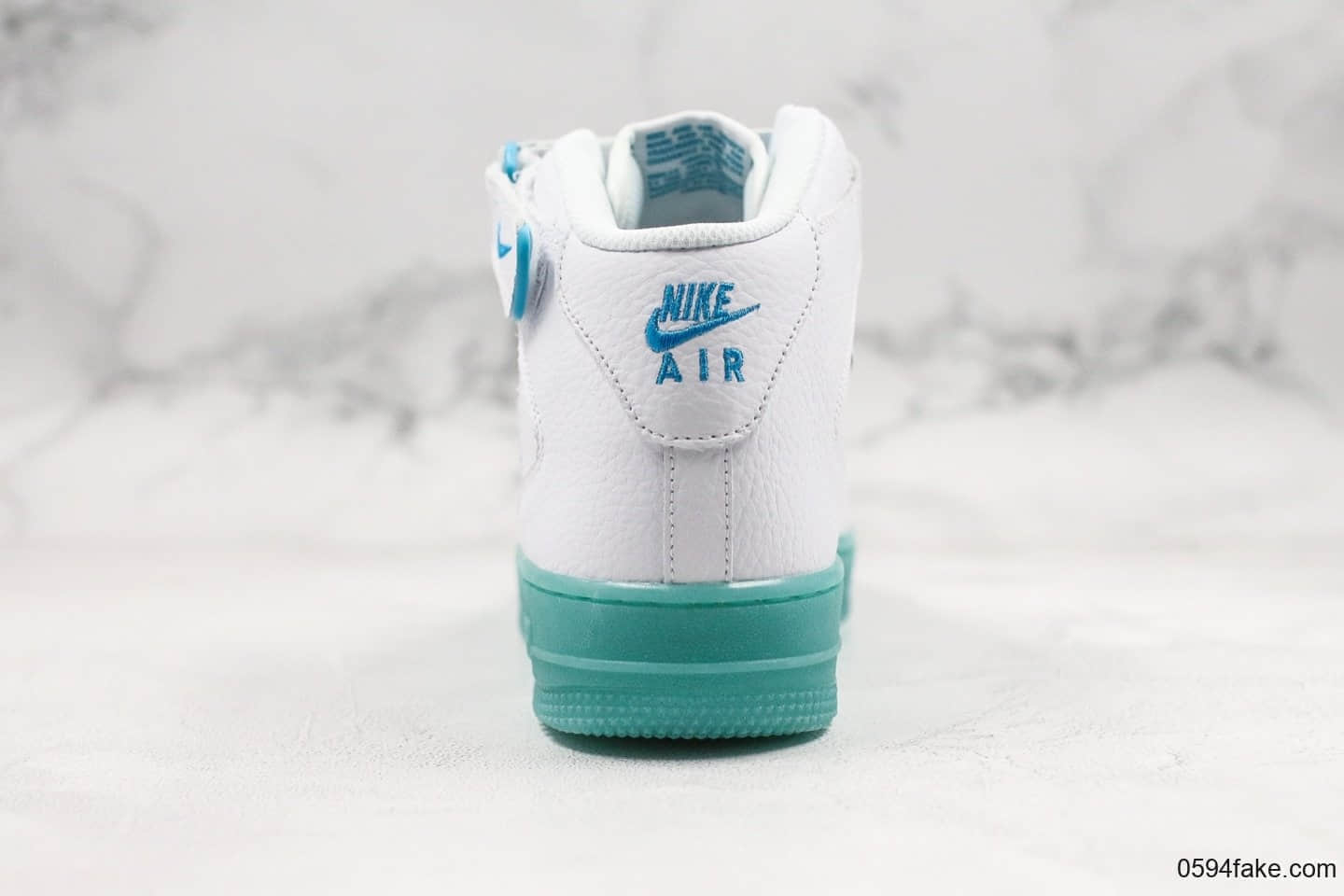 耐克Nike Air Force 1 Mid 07纯原版本藏蓝小勾空军一号原装头层荔枝皮内置原厂气垫原盒原标 货号:AT3293-609