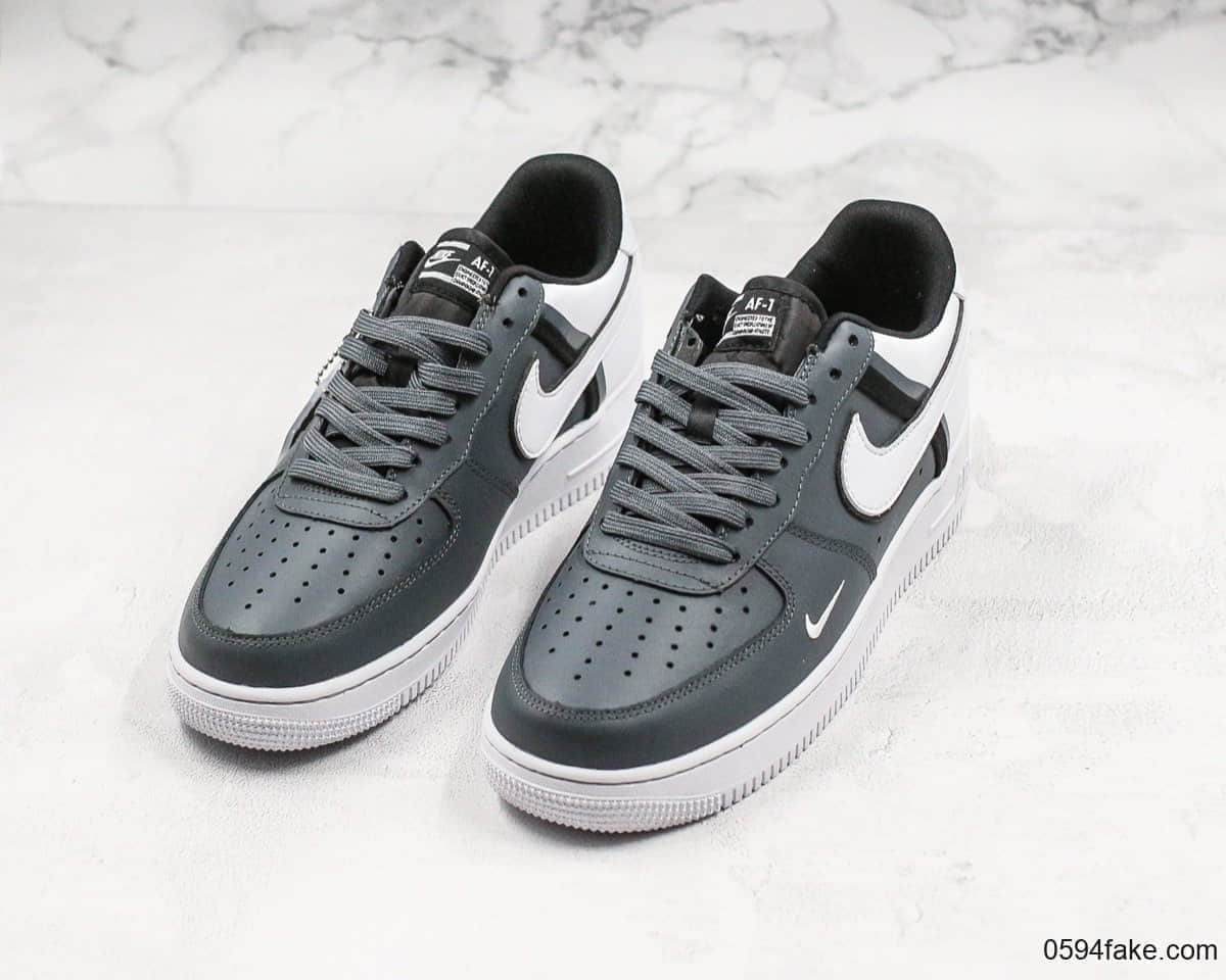 耐克Nike Air Force 1空军一号低帮休闲板鞋白灰色公司级原楦开发内置solo气垫 货号:CI0061-002