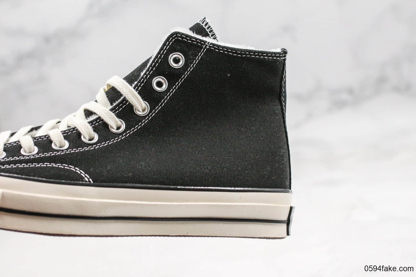 匡威Converse Chuck 70高帮帆布鞋2019秋冬款加绒系列黑色公司级