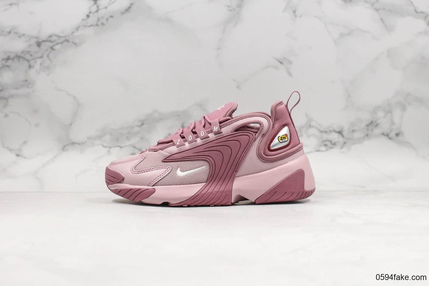 耐克Nike Zoom 2000复古老爹鞋休闲慢跑鞋粉紫色真标带半码原楦开发原厂热熔烫化标原装鞋垫 货号:AO0354-500