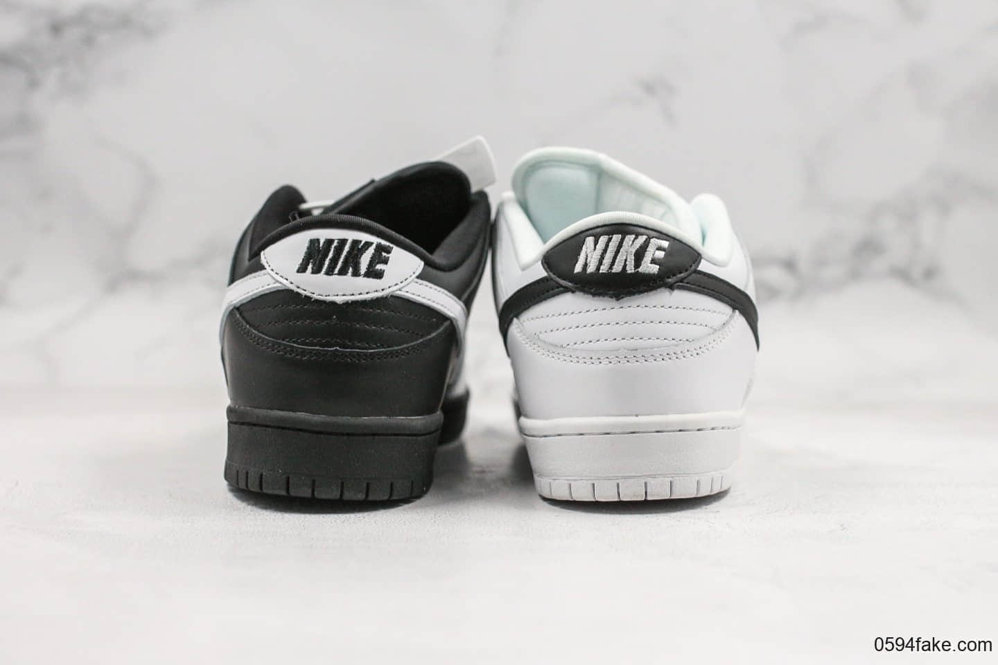 耐克Nike Dunk SB Low复古休闲板鞋阴阳太极鸳鸯真标带半码贝利定制头层皮料 货号：313170-023