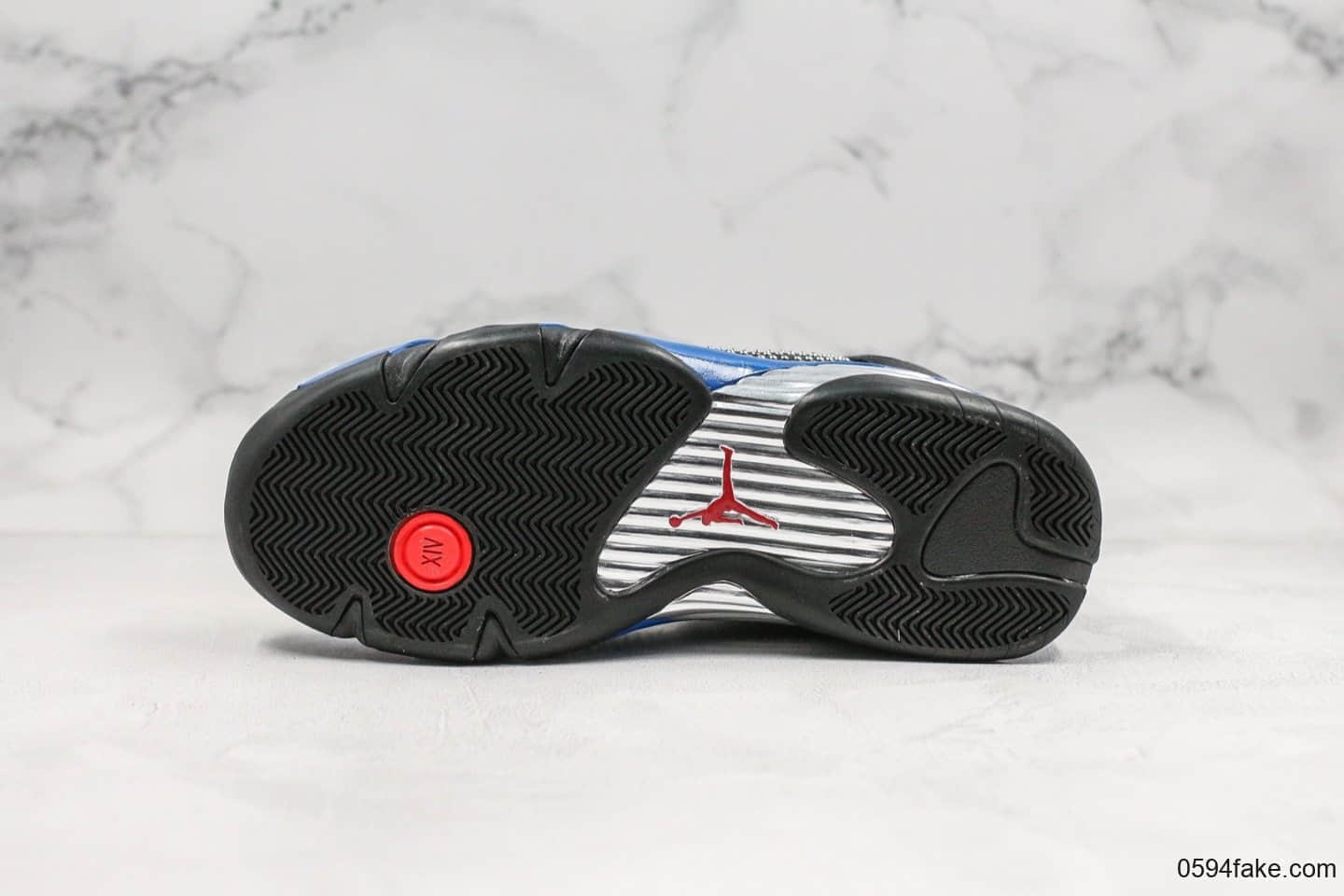 乔丹Air Jordan 14 x Supreme纯原版本联名款AJ14皇家蓝配色法拉利车标型原档案数据开发打造 货号:BV7630-004