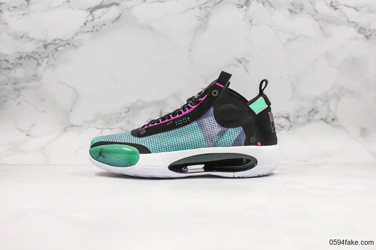 乔丹Air Jordan 34 Eclipse纯原版本AJ34电光紫实战篮球鞋原盒原标市售唯一纯原版本 货号：BQ3381-400