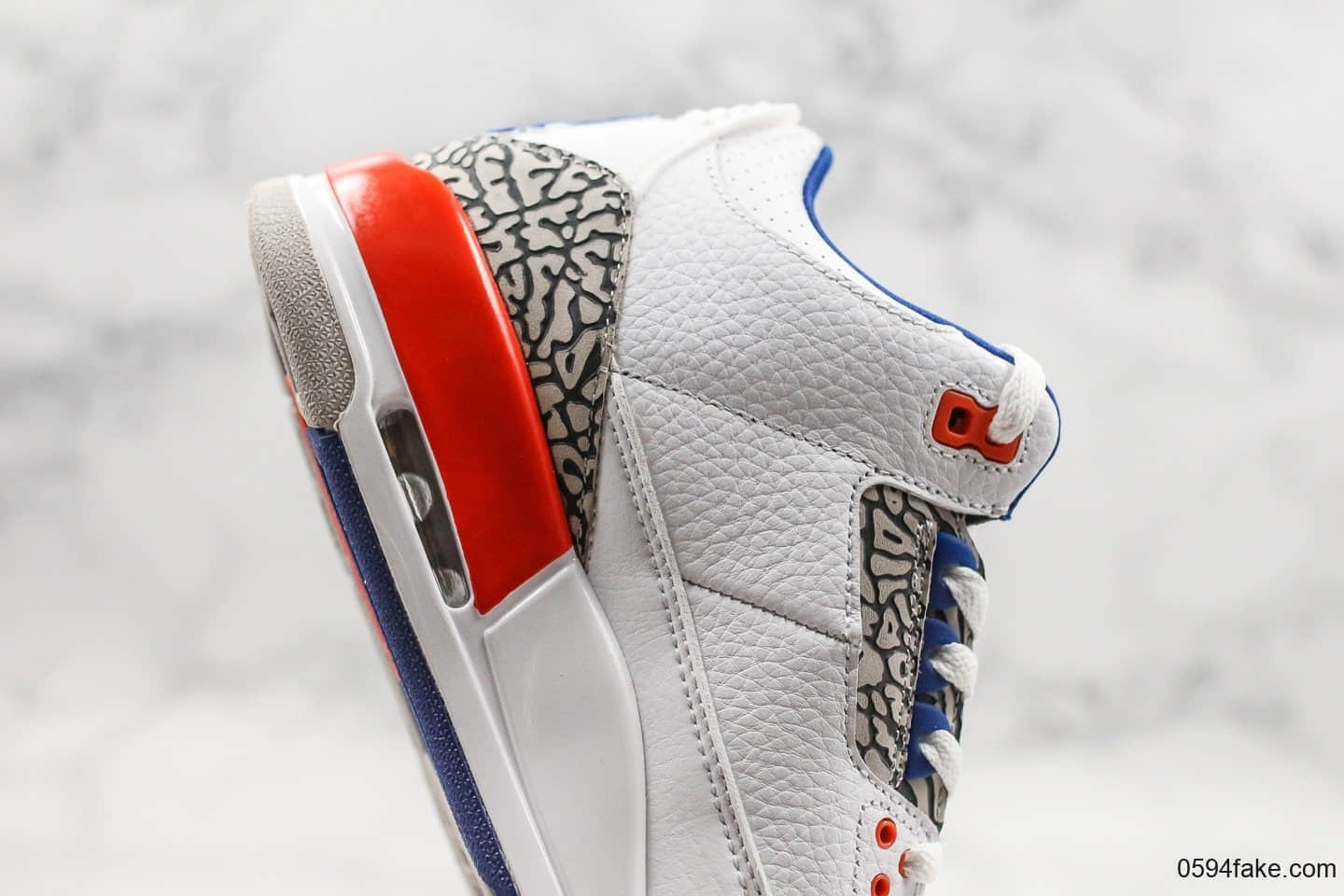 乔丹Air Jordan 3 Knicks纯原版本aj3尼克斯配色经典水泥灰爆裂纹内置透明可视气垫原档案数据开发 货号:136064-148