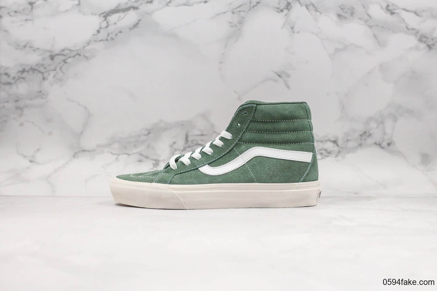 万斯Vans Sunde Sk8-Hi纯原版本高帮麂皮橄榄绿顶级硫化工艺原档案数据开发原厂DT钢印欢迎对比细节