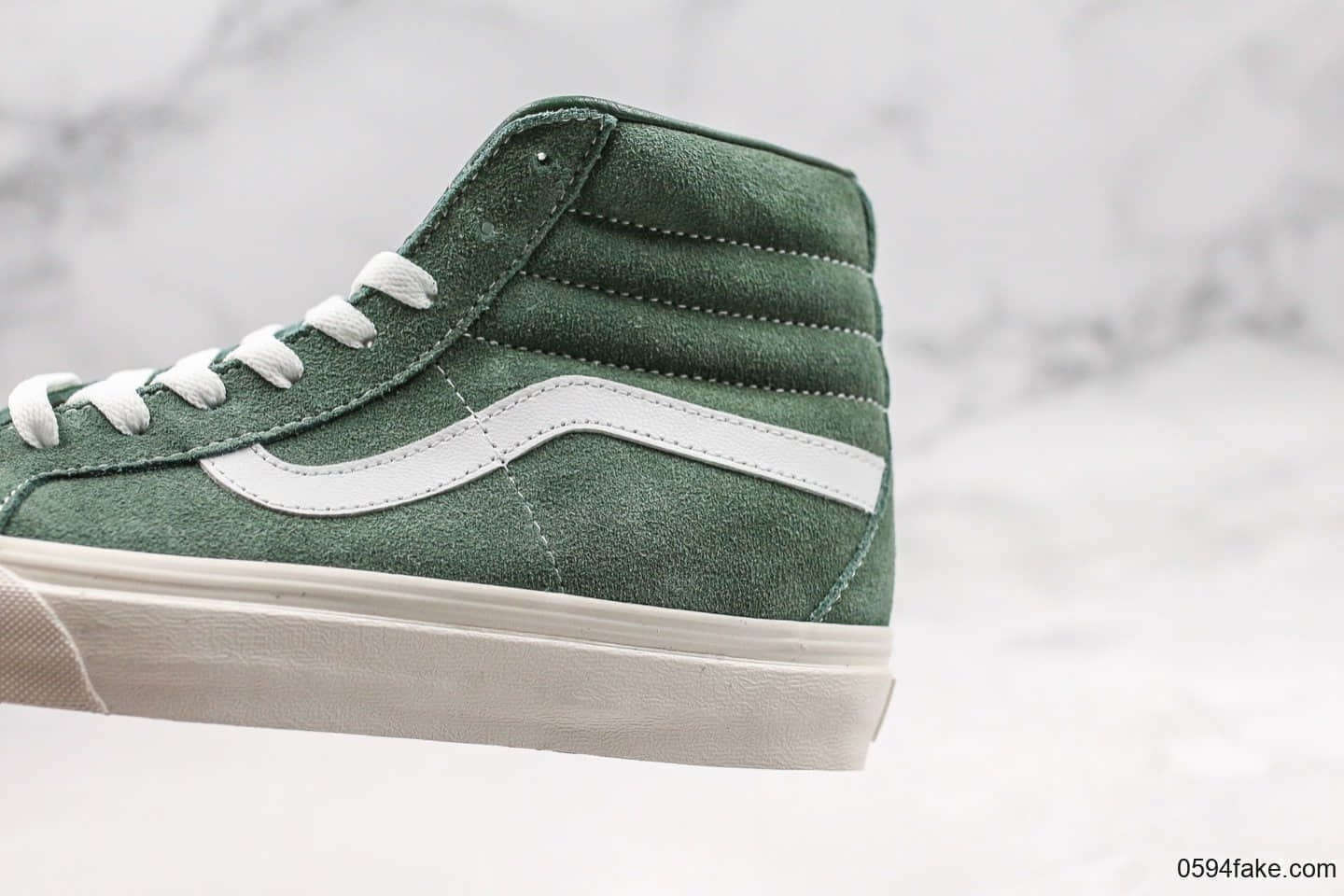 万斯Vans Sunde Sk8-Hi纯原版本高帮麂皮橄榄绿顶级硫化工艺原档案数据开发原厂DT钢印欢迎对比细节