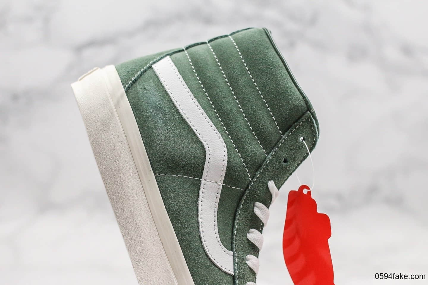 万斯Vans Sunde Sk8-Hi纯原版本高帮麂皮橄榄绿顶级硫化工艺原档案数据开发原厂DT钢印欢迎对比细节