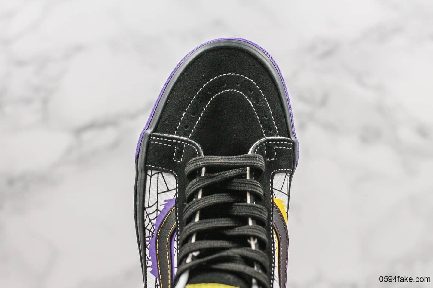 万斯Vans Sk8-Hi x Size?联名款高帮万斯黑紫色原厂硫化工艺原盒原标万圣节风格配色