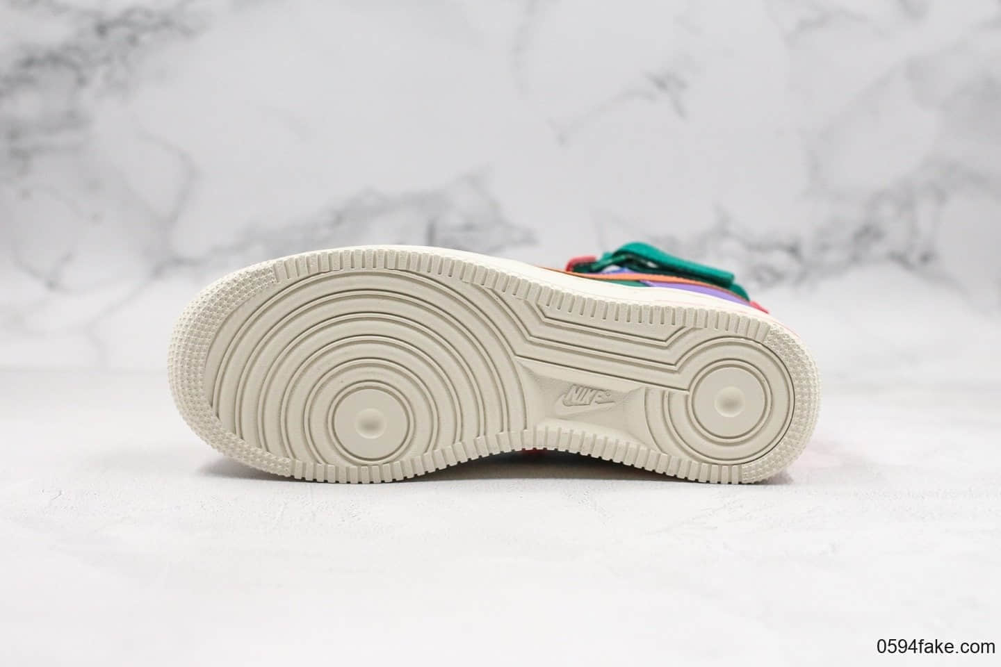 耐克Nike Air Force 1 High高帮空军一号魔术贴Utility系列纯原版本拼色彩虹内置气垫 货号:CQ4810-046