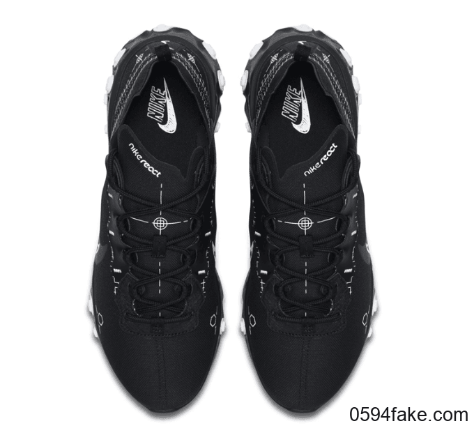 Nike React Element 55还有黑色线稿!情侣鞋没跑了!