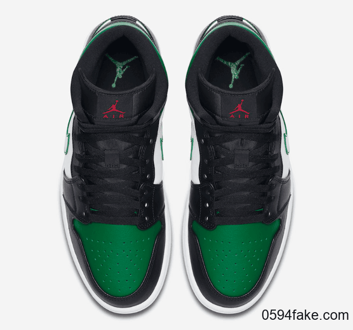 黑绿脚趾?Air Jordan 1 Mid “Pine Green”释出官图! 货号:554724-067