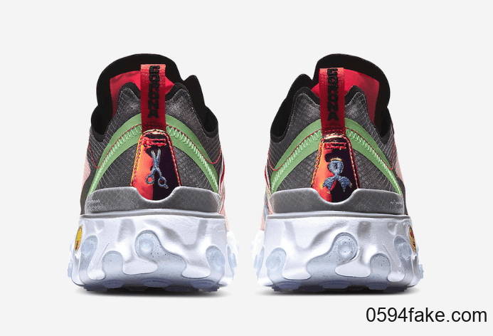 慈善Nike React Element 55释出官图!被后跟小表情可爱到了! 货号:CV2592-600