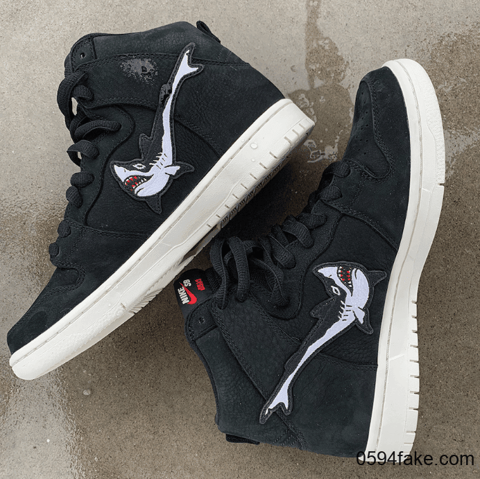 “大白鲨”图案的Swoosh logo!这双OSKi x Nike SB Dunk High你打几分?