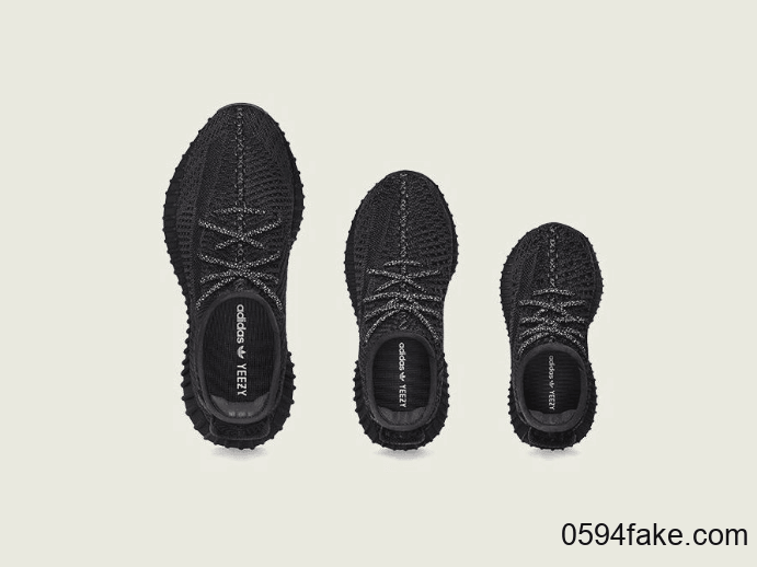 黑天使Yeezy Boost 350 V2 “Black”全家族尺码补货!后天发售! 货号:FU9006