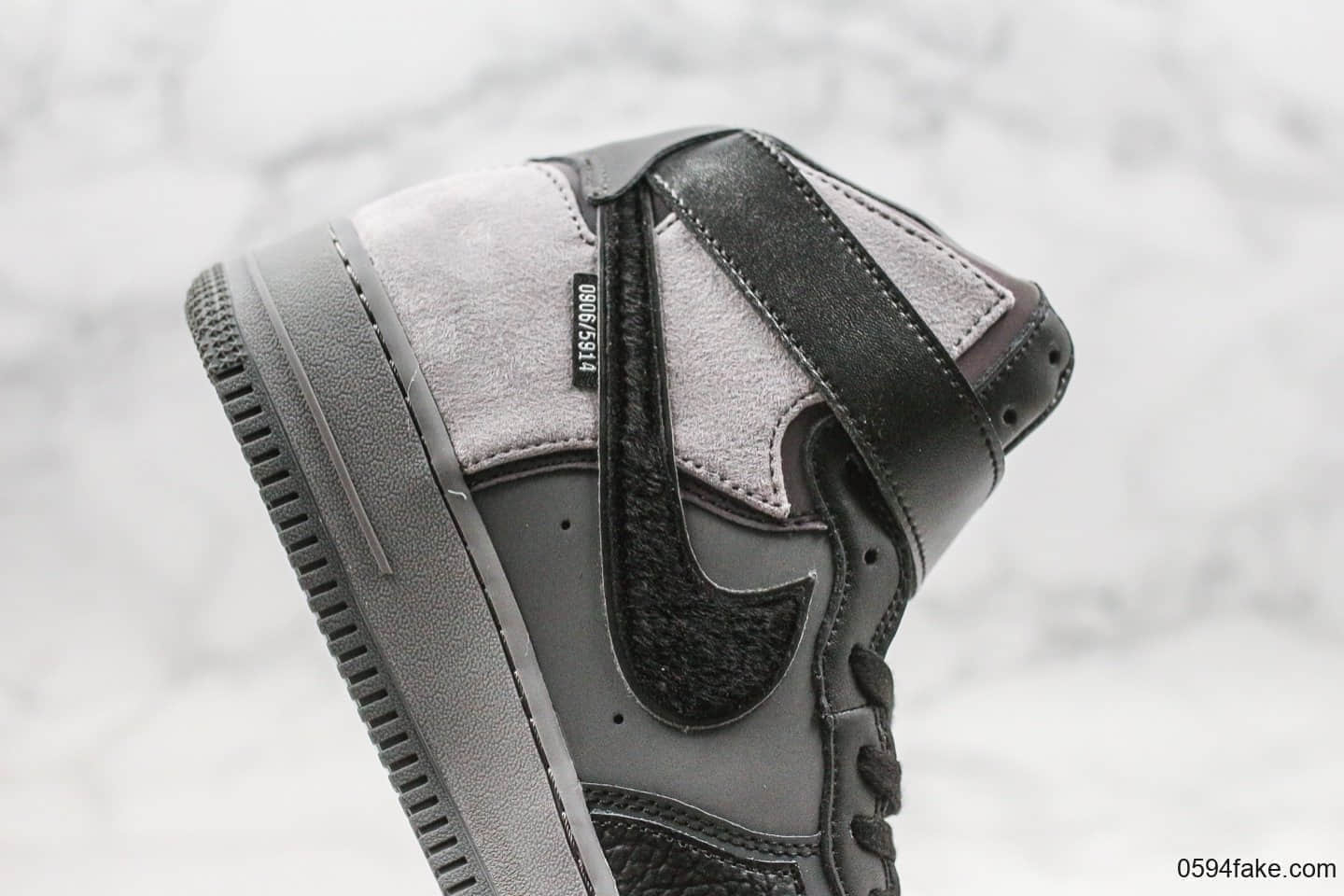 耐克Nike Air Force 1 x A Maniere纯原版本亚特兰大地标志性潮流店铺联名低帮空军一号高帮黑灰色原盒原标内置气垫 货号：CT6665-001