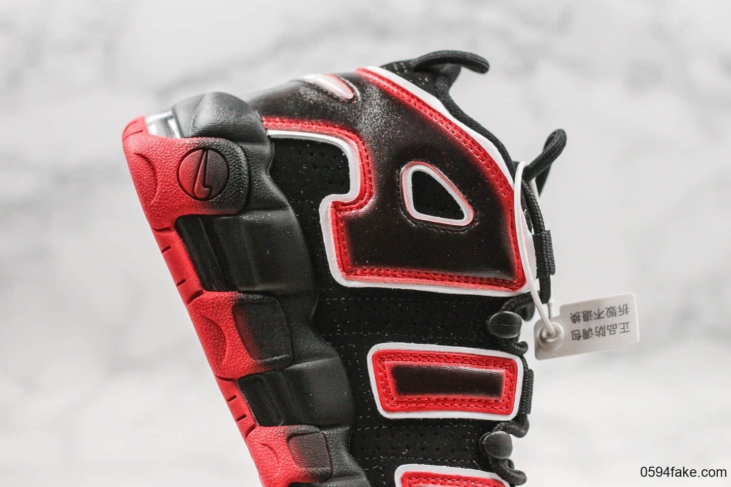 耐克Nike Air More Uptempo 96 OG纯原版本大皮蓬系列黑红内置全掌可视气垫原盒原标 货号:CJ6129-001