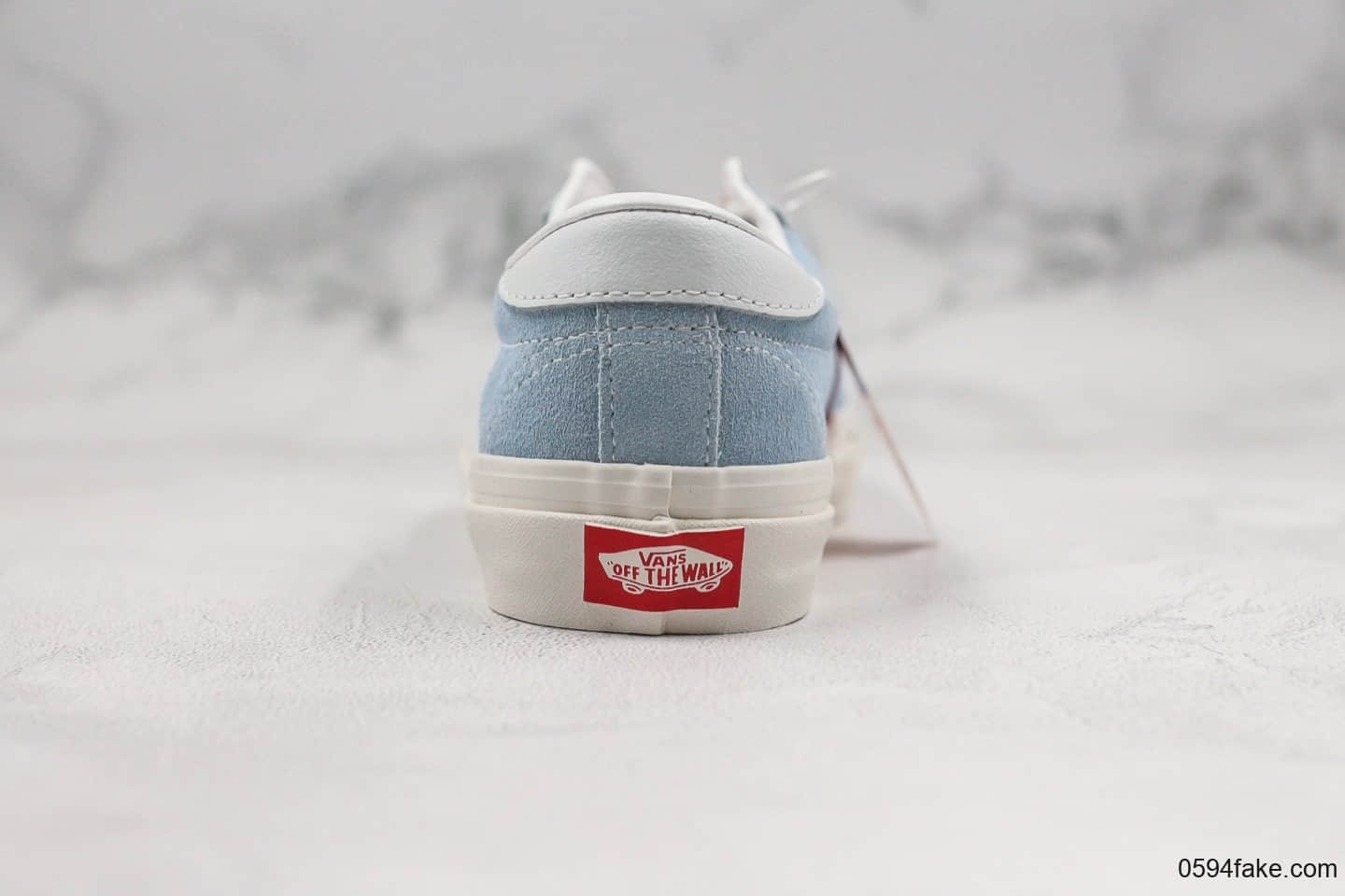 万斯Vans Style 73 DX Anaheim公司级余文乐联名款V字低帮反毛皮浅蓝色原盒原标原厂硫化大底 货号:VN0A4BU6A6O