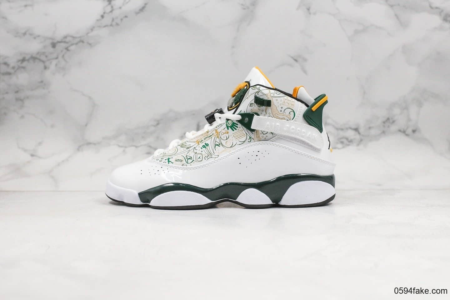 乔丹Air Jordan 6 rings纯原版本稀有复古配色98年公牛队于西雅图击败西雅图超音速队配色AJ6原盒原标原档案数据开发 货号：322992-102