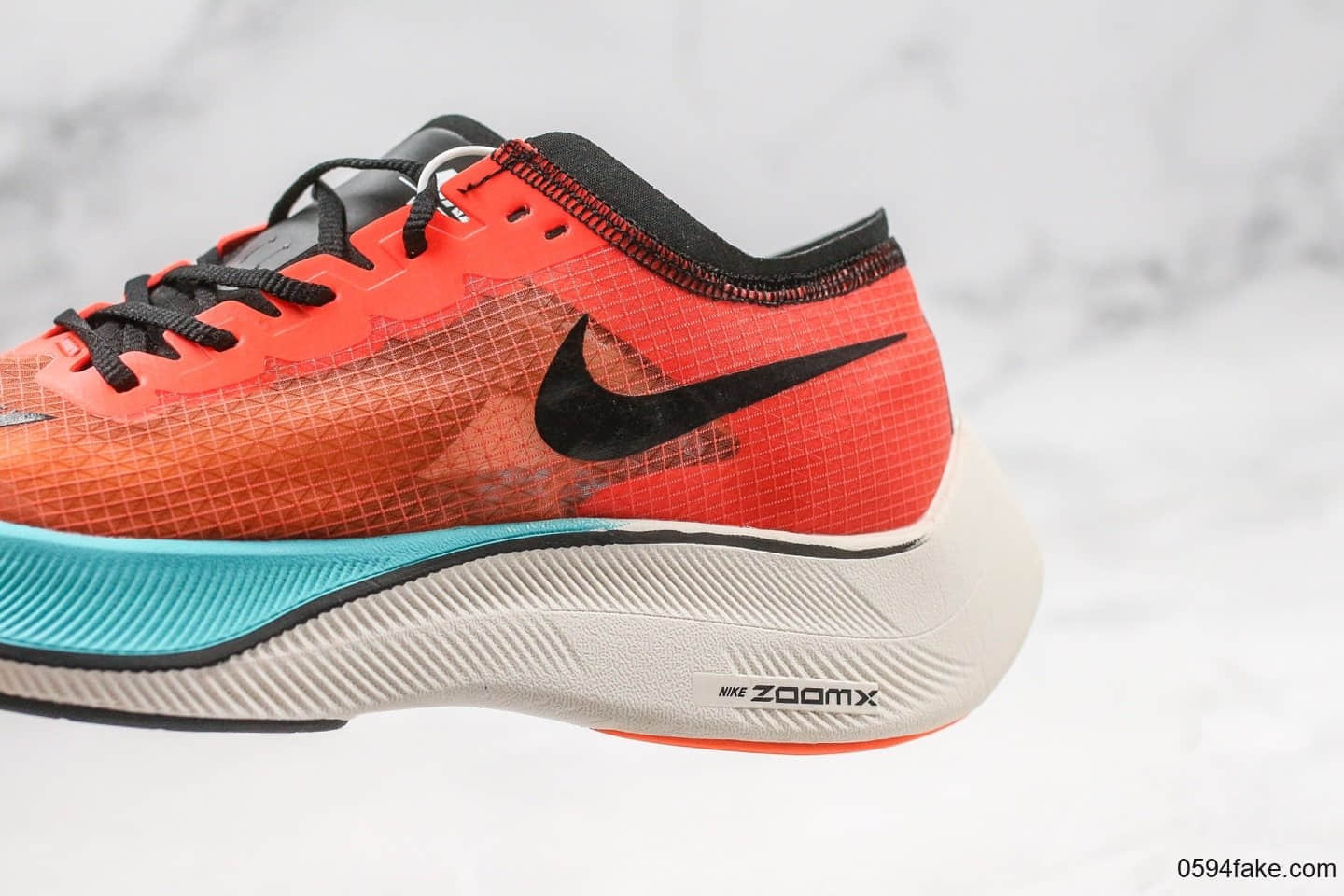 耐克Nike ZoomX Vaporfly NEXT%公司级版本轻质马拉松跑鞋蓝橙色内置Zoomx缓震科技原楦头纸板打造 货号:CD4553-300