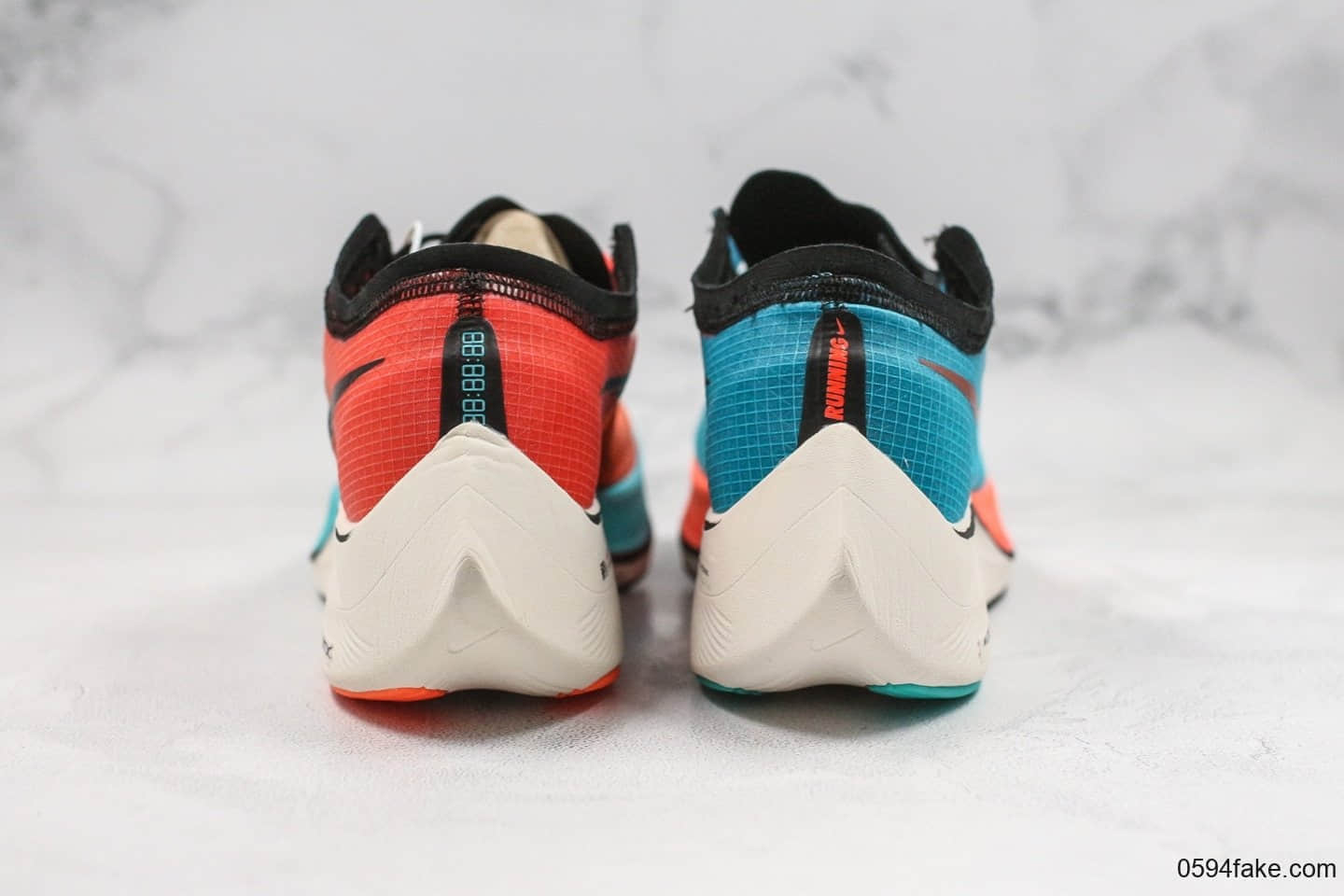 耐克Nike ZoomX Vaporfly NEXT%公司级版本轻质马拉松跑鞋蓝橙色内置Zoomx缓震科技原楦头纸板打造 货号:CD4553-300