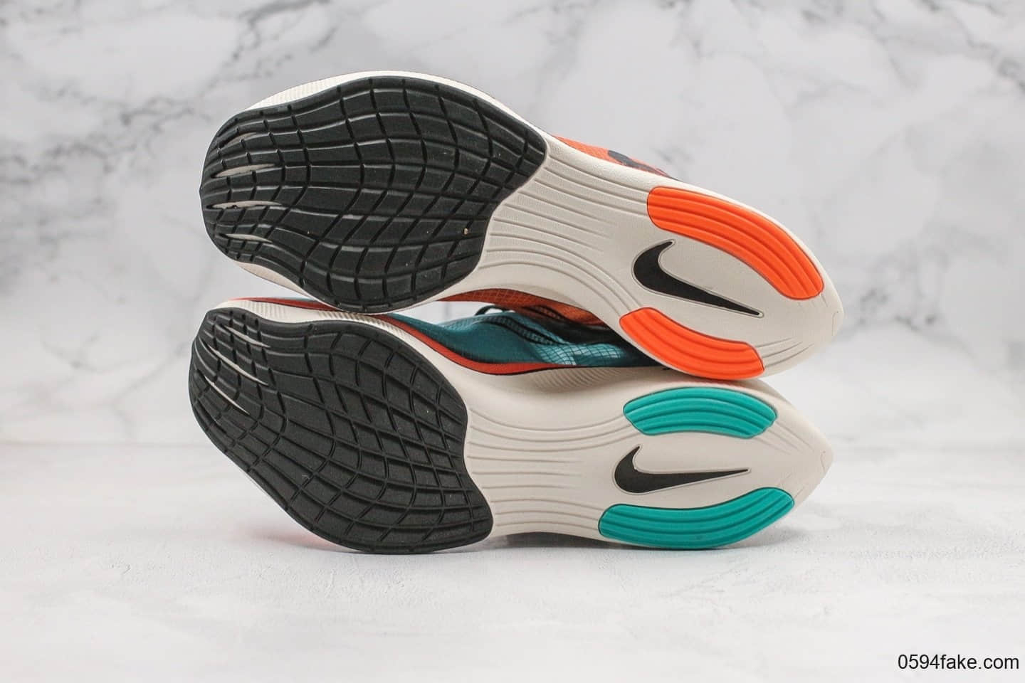 耐克Nike ZoomX Vaporfly NEXT%公司级版本轻质马拉松跑鞋蓝橙色内置Zoomx缓震科技原楦头纸板打造 货号:CD4553-300