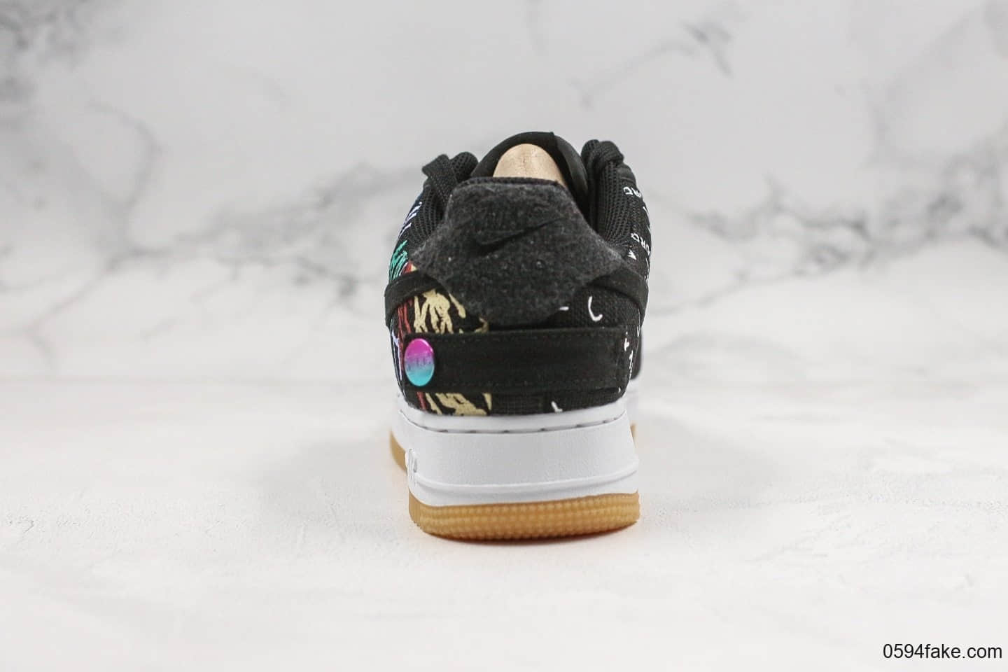 耐克Nike Air Force 1 TS x Travis Scott纯原版本联名款低帮空军一号黑色涂鸦内置气垫原厂开发大底 货号:CN2405-001