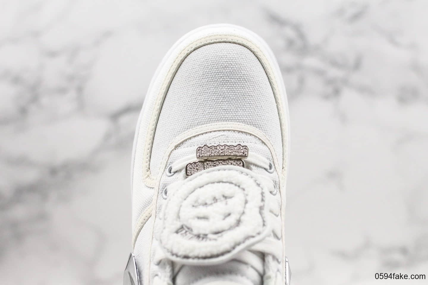 耐克Nike Air Force 1 AF 100 x Travis Scott纯原版本联名款3M全白空军一号魔术勾内置气垫原装配件无任何色差 货号:AQ4211-101