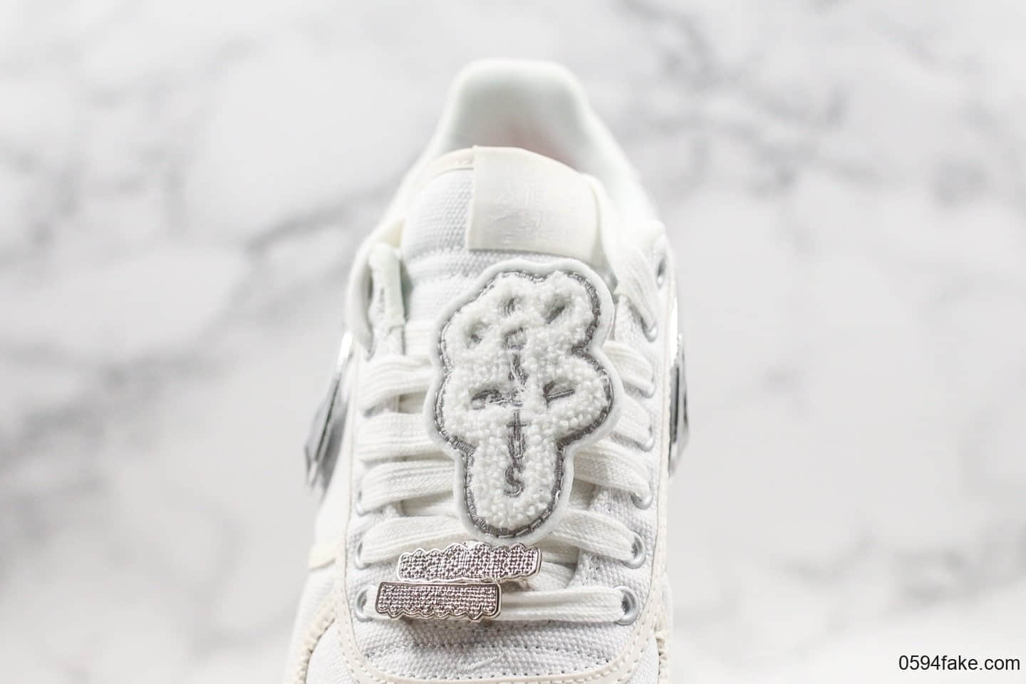 耐克Nike Air Force 1 AF 100 x Travis Scott纯原版本联名款3M全白空军一号魔术勾内置气垫原装配件无任何色差 货号:AQ4211-101
