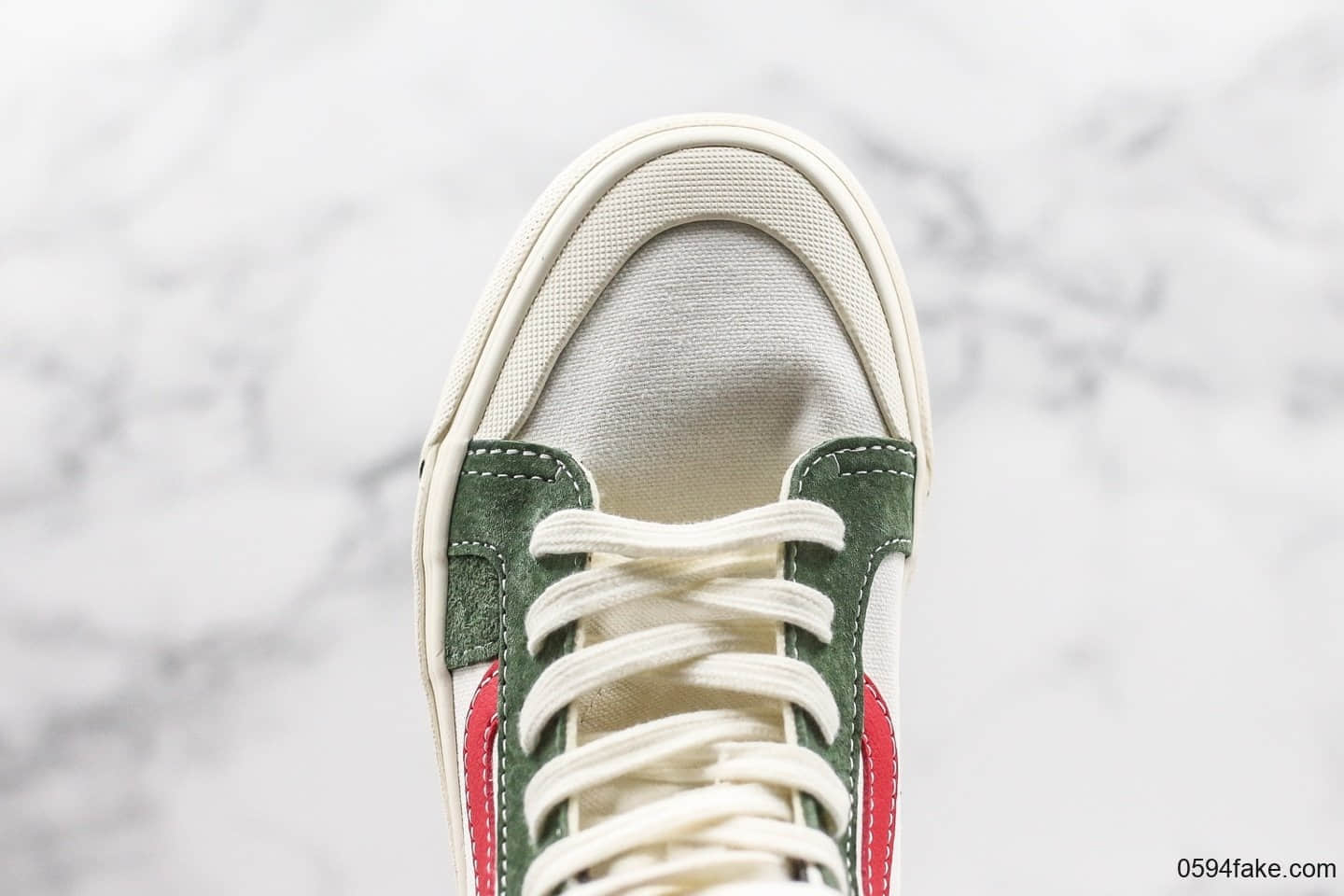 万斯Vans Style 138 LX OG公司级版本高帮村上隆小花花朵红绿条纹原厂硫化大底内置钢印原盒原标