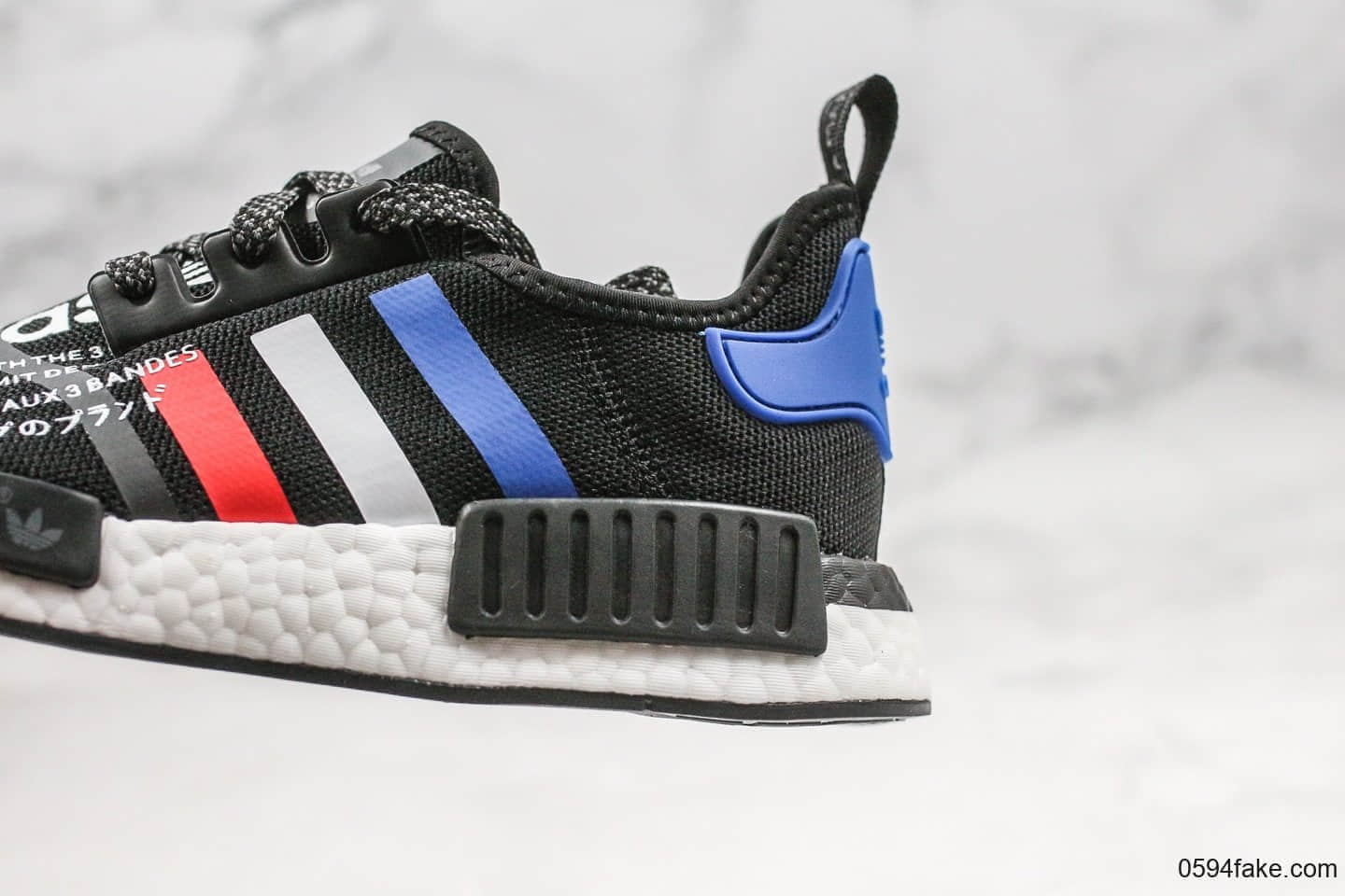 阿迪达斯Adidas Originals NMD_R1纯原版本爆米花NMD系列红蓝配色原装高弹Boost缓震颗粒大底 货号：FV8428