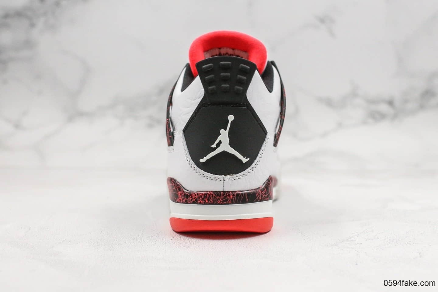 乔丹Air Jordan 4 Hot Lava纯原版本热熔岩AJ4红白配色正确无色差原盒原标真实气垫回弹 货号：308497-116