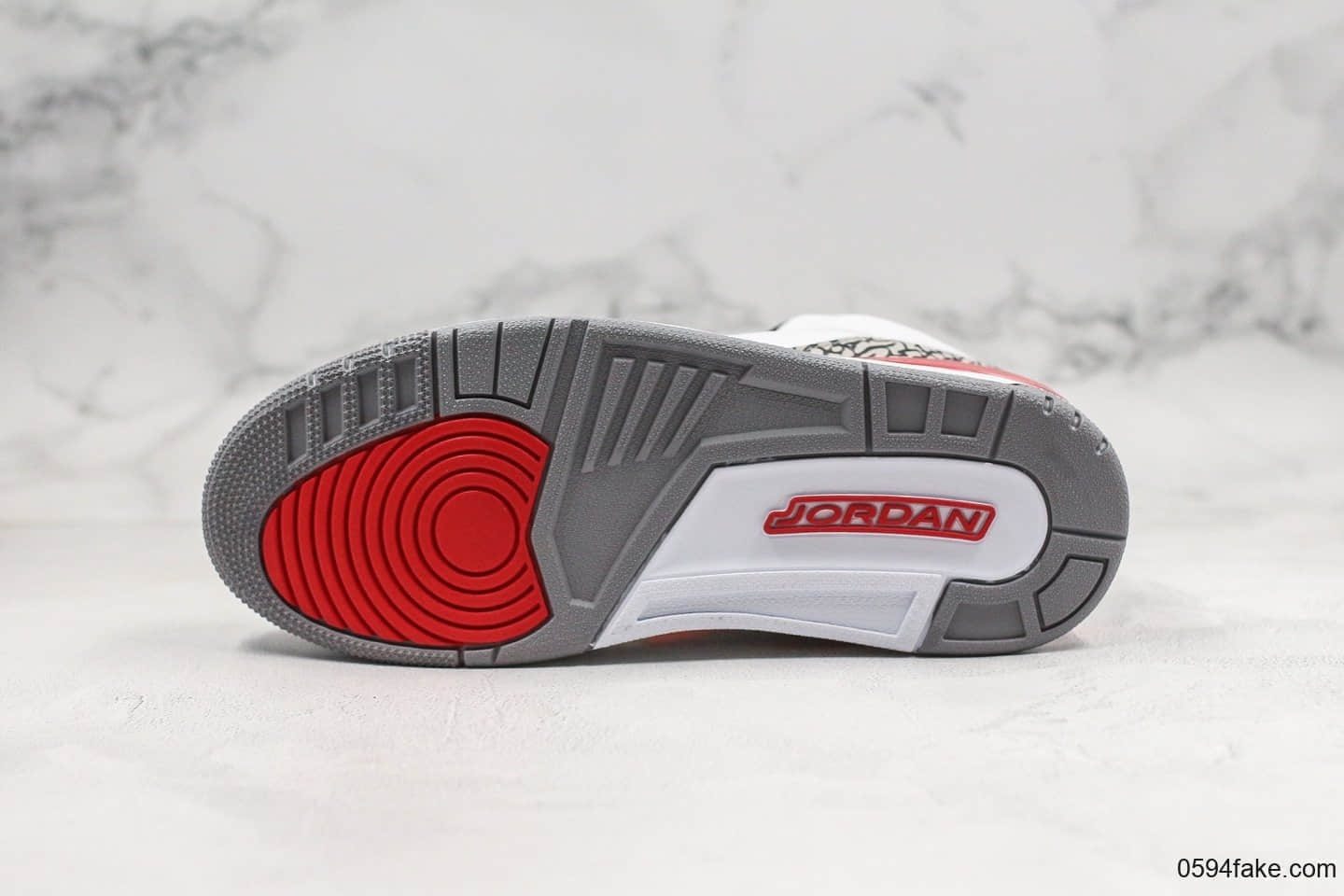 乔丹Air Jordan 3 Katrina纯原版本飓风爆裂纹AJ3原装进口皮料内置气垫原盒原标 货号：136064-116