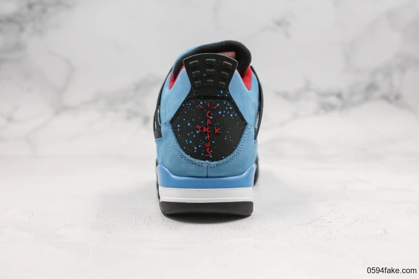 乔丹Air Jordan 4 x Travis Scott纯原版本联名款AJ4蓝色内置可视气垫原档案数据开发区别市面通货版本 货号:308497-406