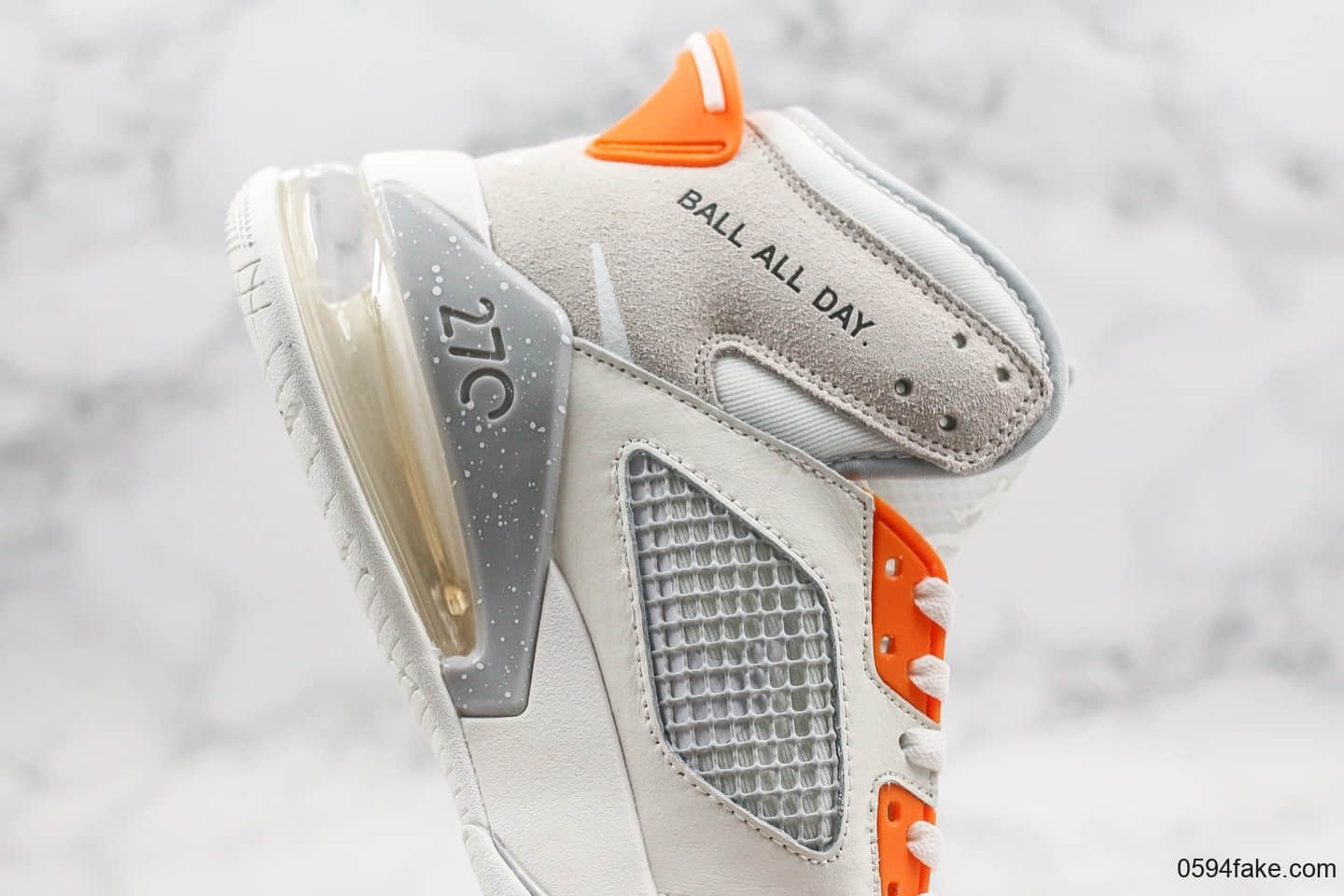 乔丹Air Jordan Mars 270 Vast Grey纯原版本气垫鞋联名款灰色麂皮配色内置Max气垫正确TPU组合鞋底原盒原标 货号:CT9132-001