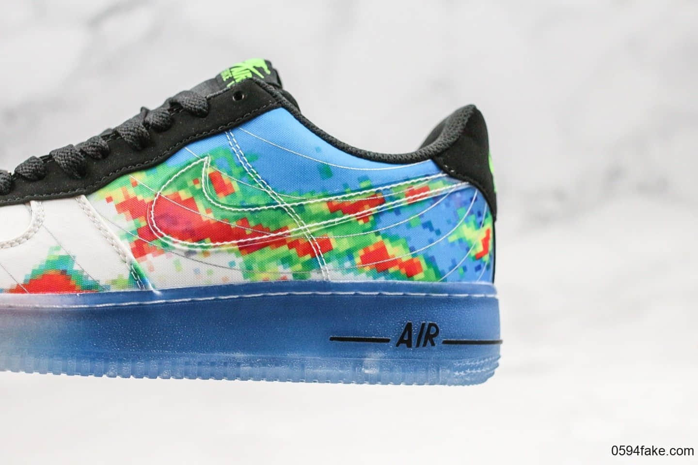 耐克Nike Air Force 1 Comfort Prm W-MAN WEATHERMAN纯原版本低帮空军一号气象员配色内置全掌Sole气垫原楦头纸板打造 货号:599457-100
