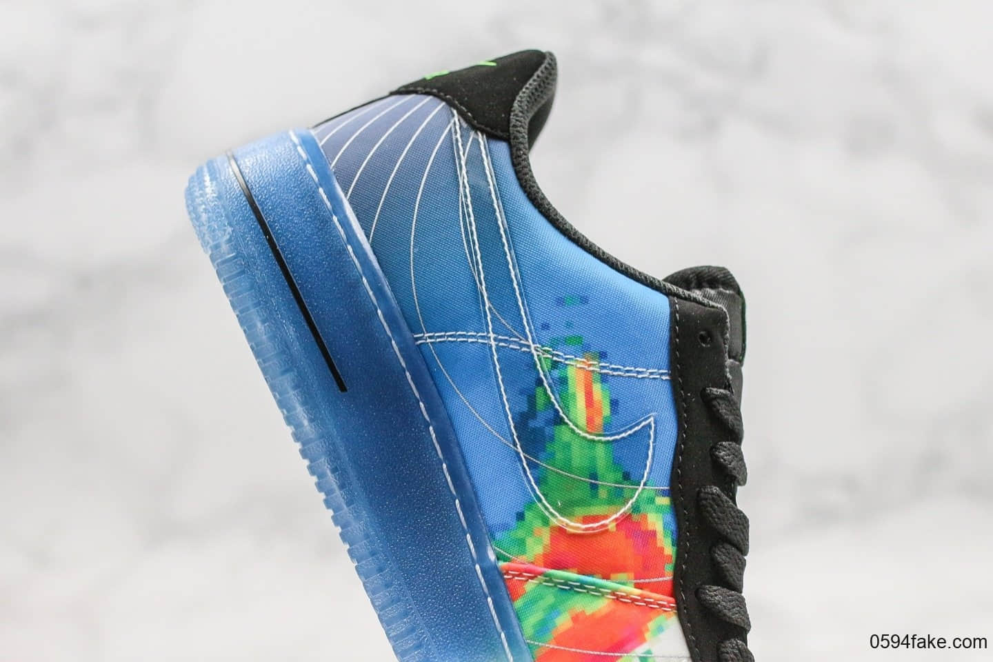 耐克Nike Air Force 1 Comfort Prm W-MAN WEATHERMAN纯原版本低帮空军一号气象员配色内置全掌Sole气垫原楦头纸板打造 货号:599457-100