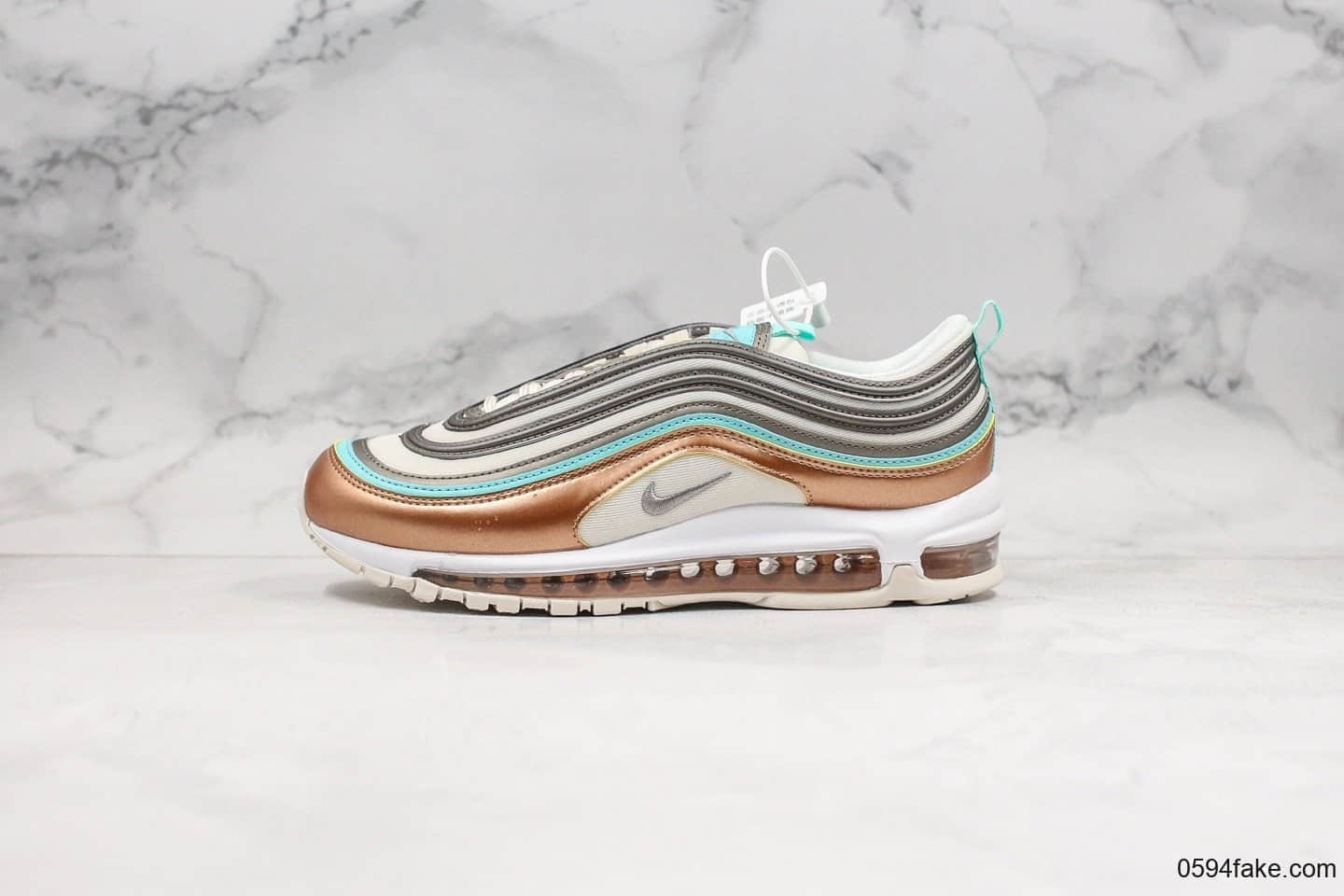 耐克NIike Air Max 97 SE纯原版本气垫Max97香槟金蓝配色内置可视全掌可视气垫原厂真实气垫加持 货号:CQ4806-071