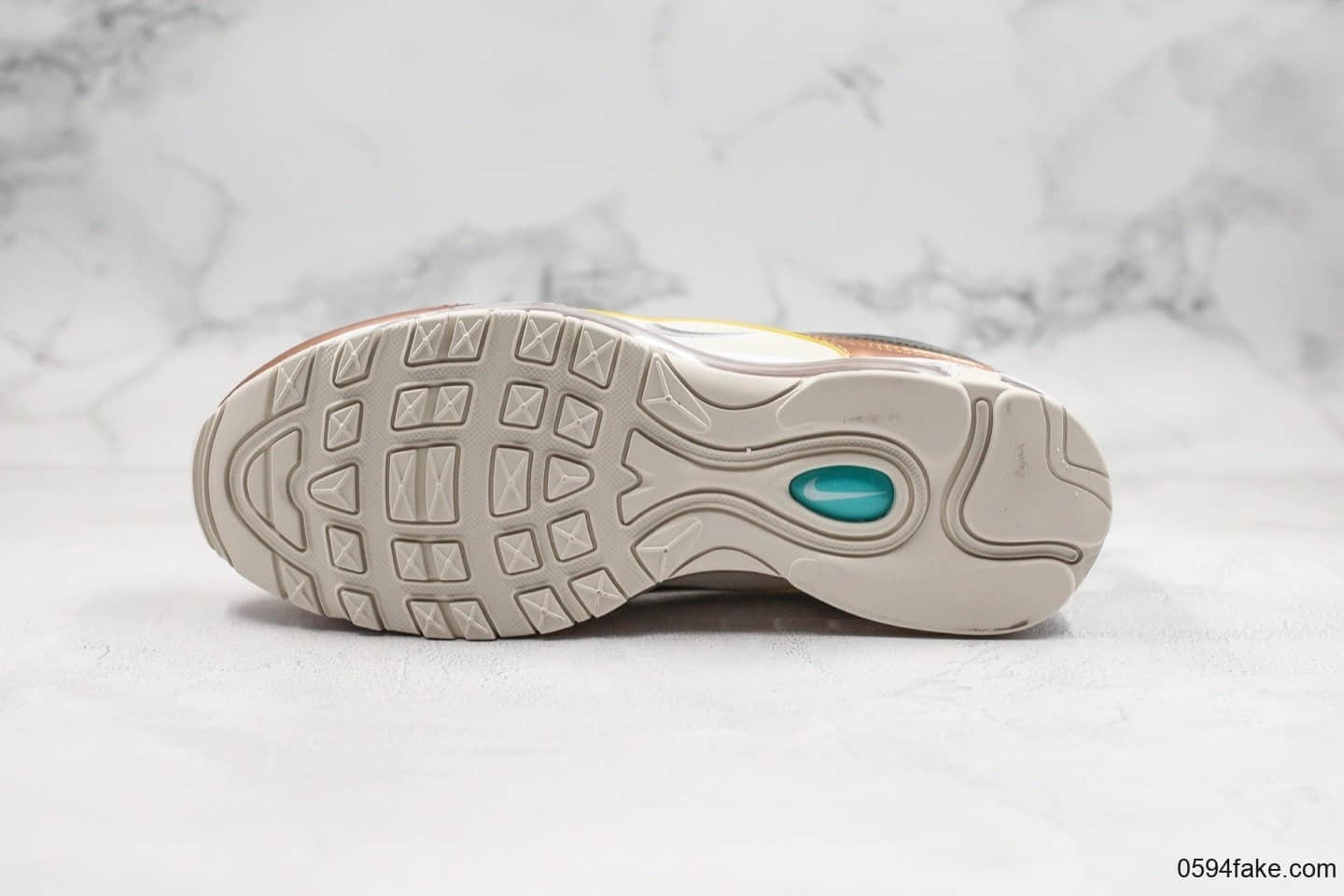 耐克NIike Air Max 97 SE纯原版本气垫Max97香槟金蓝配色内置可视全掌可视气垫原厂真实气垫加持 货号:CQ4806-071