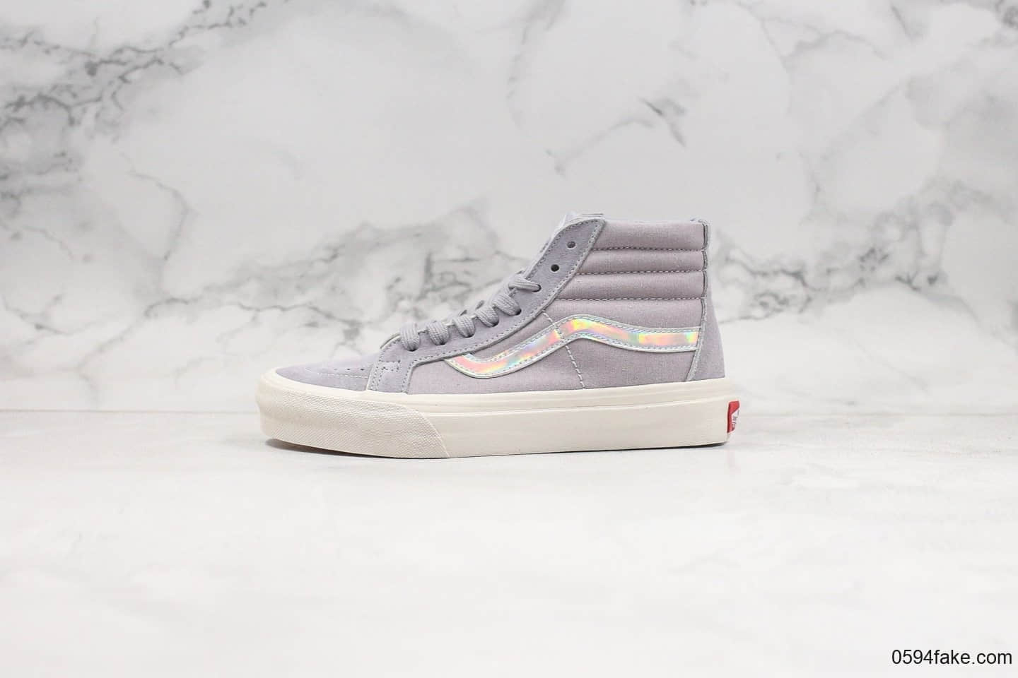 万斯Vans Sk8-Hi公司级版本经典高帮镭射灰配色原厂硫化大底内置钢印原盒原标