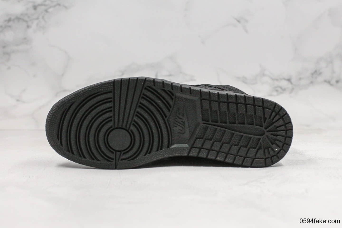 乔丹What Szie Edison Chen x Air Jordan 1 AJ1 Mid纯原版本中帮AJ1陈冠希联名款黑丝绸内置钢印原厂丝绸面料 货号:CU2804-300