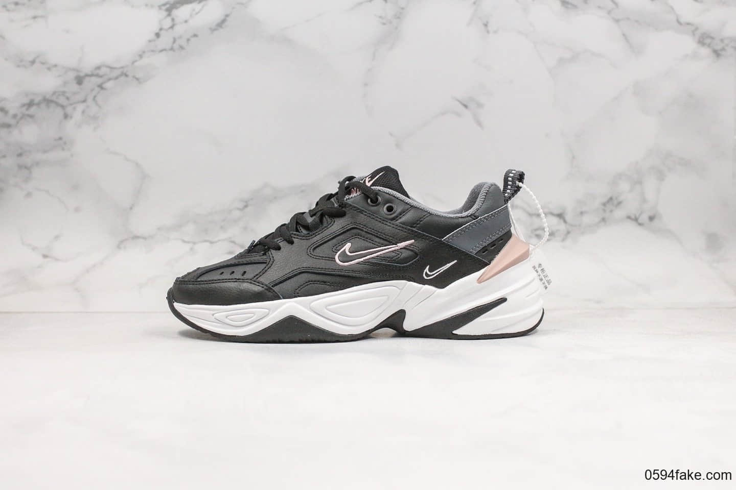 耐克Nike M2K Tekno纯原版本黑粉色复古m2k老爹鞋原盒原标原楦头原纸板打造 货号:AO3108-011