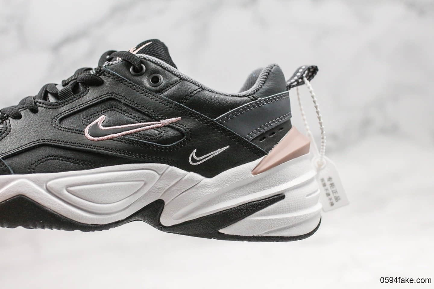 耐克Nike M2K Tekno纯原版本黑粉色复古m2k老爹鞋原盒原标原楦头原纸板打造 货号:AO3108-011
