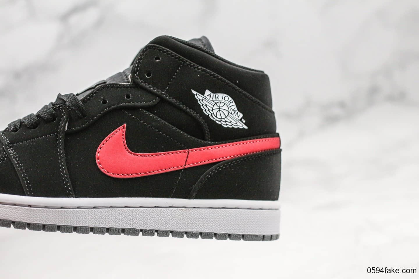乔丹Air Jordan 1 Red-Royal GS公司级版本中帮aj1黑蓝红鸳鸯新版本内置后掌sole气垫原楦头原纸板打造 货号:554725-065