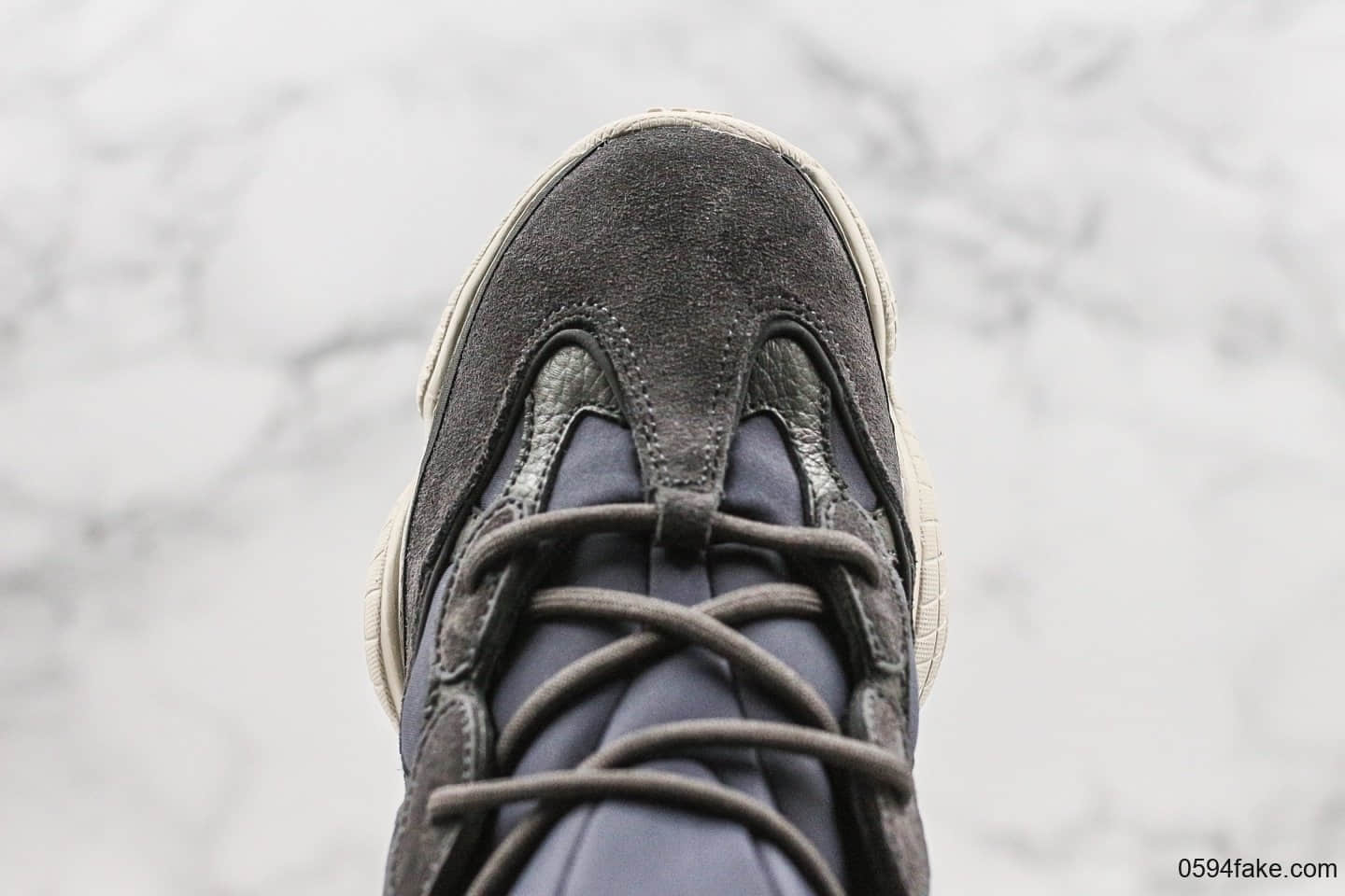 阿迪达斯Adidas Yeezy 500 HIGH「Slate」纯原版本椰子500高帮黑曜石配色原盒原标纤维面料打造 货号:FW4968