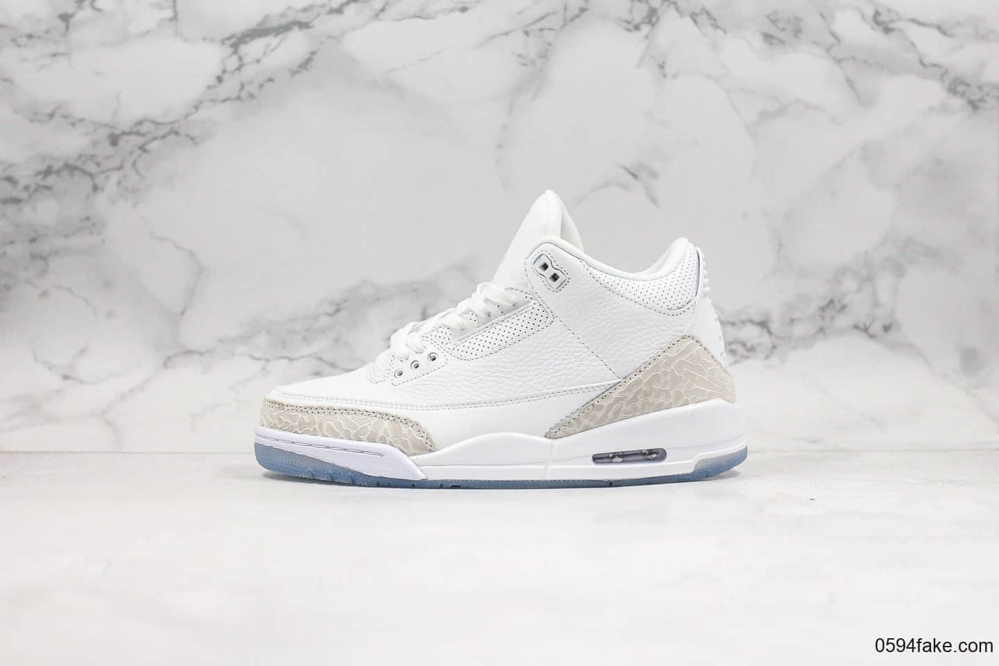 乔丹Air jordan 3 Tanker纯原版本爆裂纯白AJ3内置气垫原装TPU纤维板 货号:136064-111