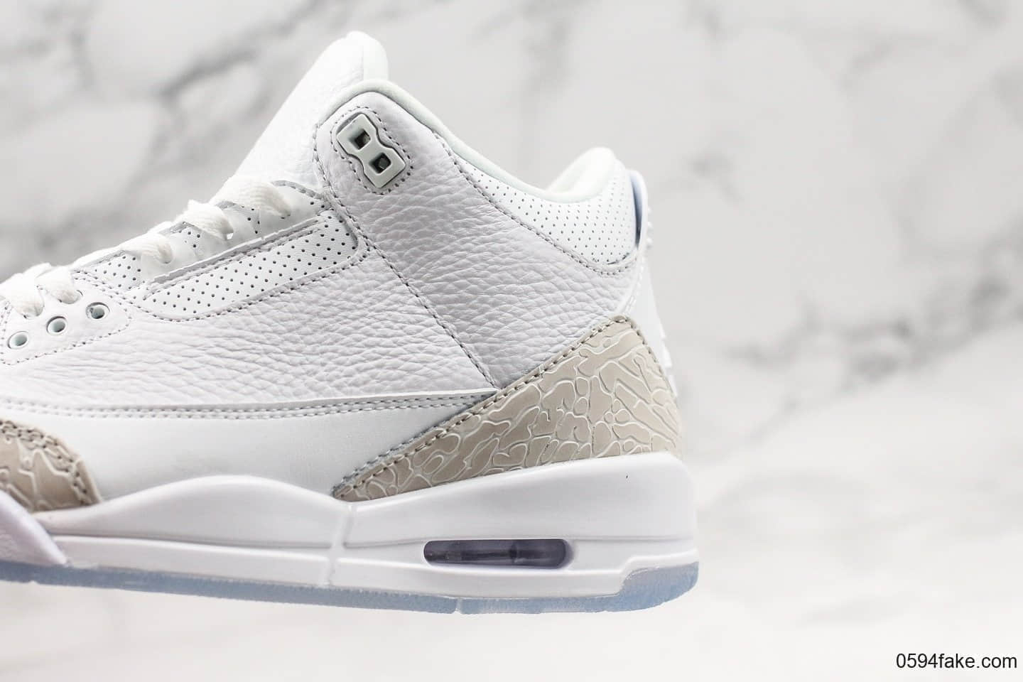 乔丹Air jordan 3 Tanker纯原版本爆裂纯白AJ3内置气垫原装TPU纤维板 货号:136064-111