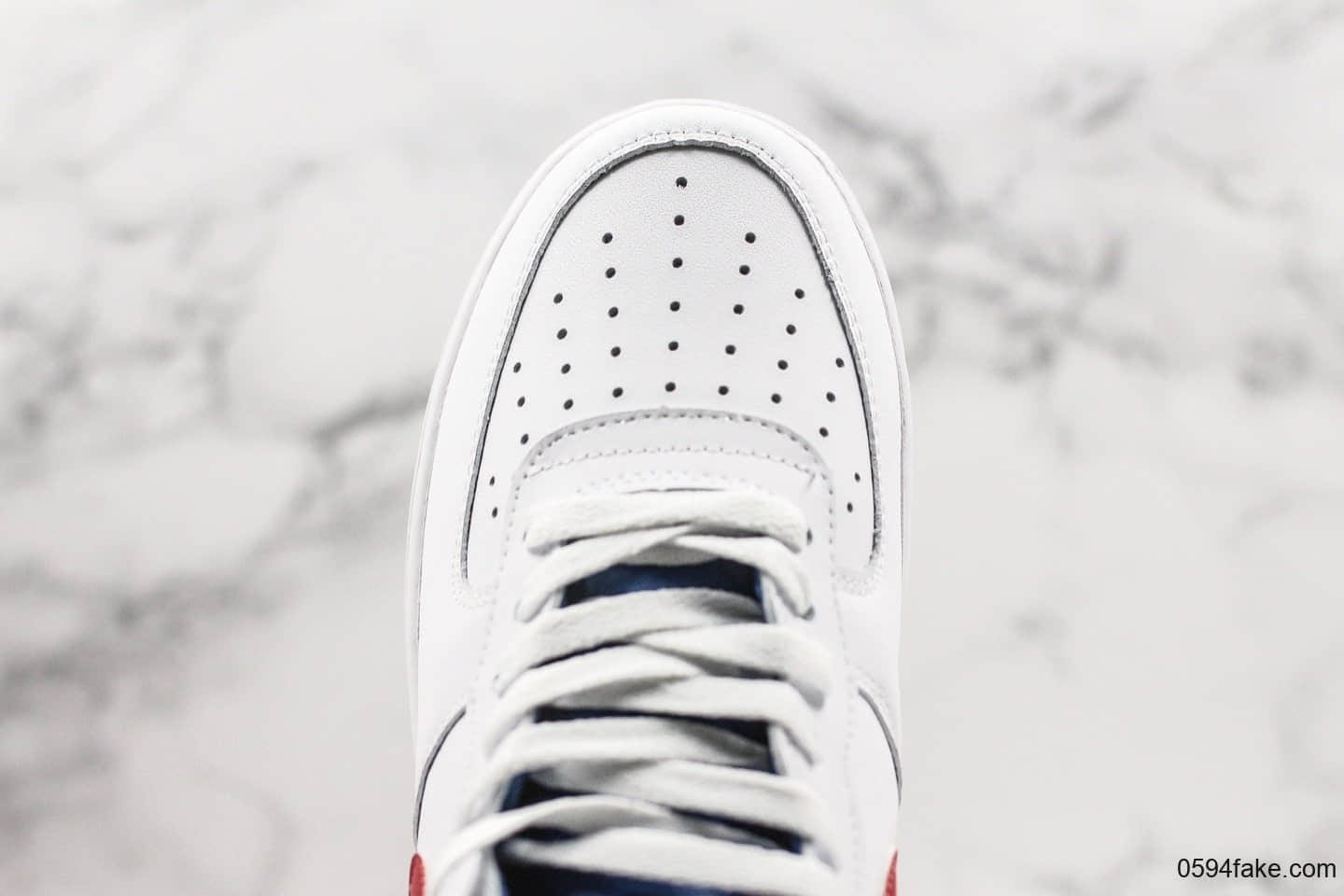 耐克Nike Air Force 1 High LV8 NBA纯原版本联名款白蓝红丝绸拼接高帮空军一号内置气垫 货号:BQ4591-102