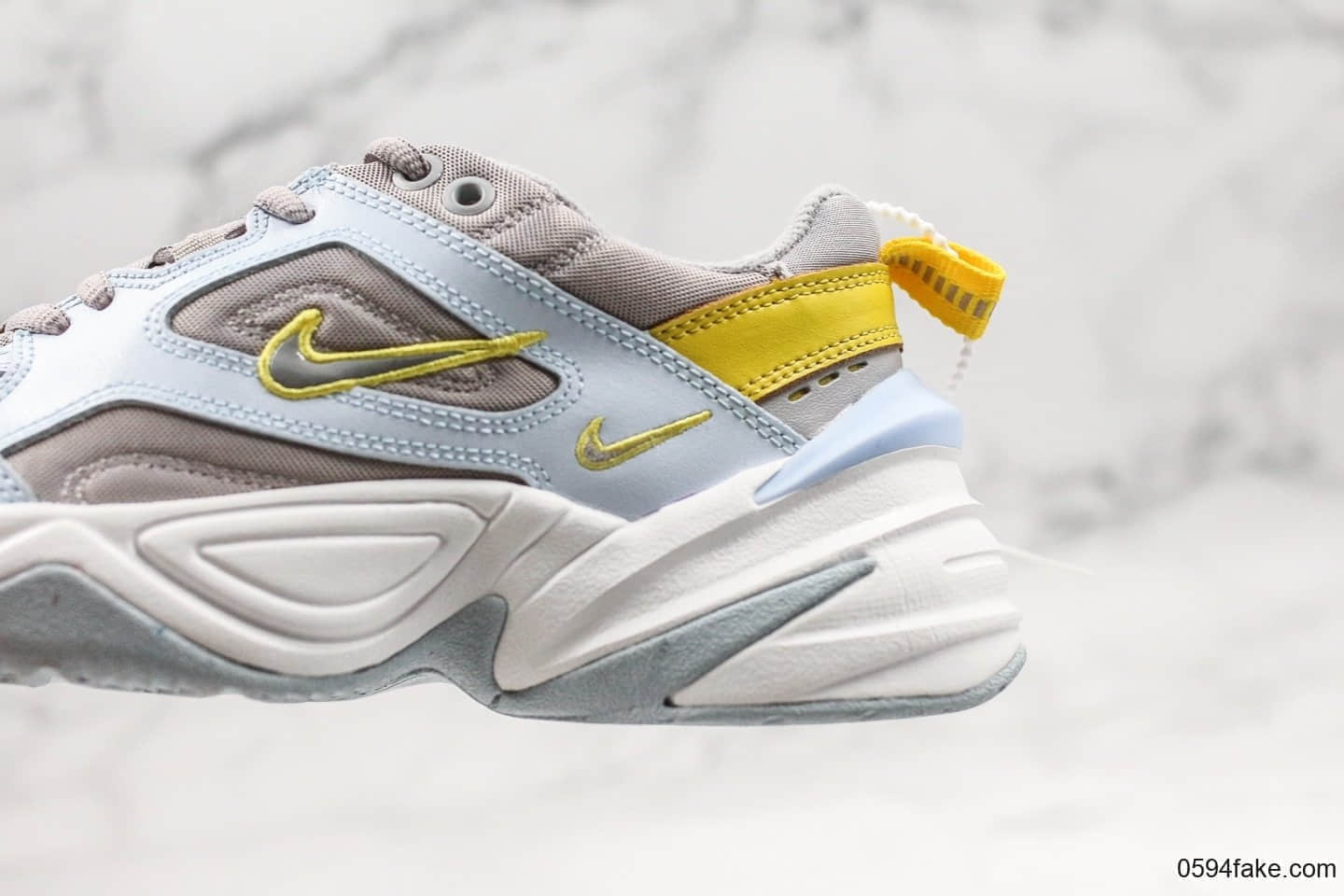 耐克Nike M2K Tekno纯原版本复古潮流老爹鞋兰灰黄原档案数据开发原盒原标区别市面错误版本 货号：AO3108-403