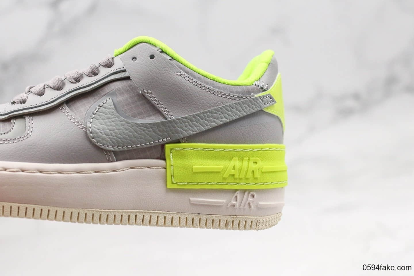 耐克Nike AF1 Shadow纯原版本空军一号马卡龙影子灰绿色内置气垫原装大底头层小牛皮加持 货号:CQ3317-002